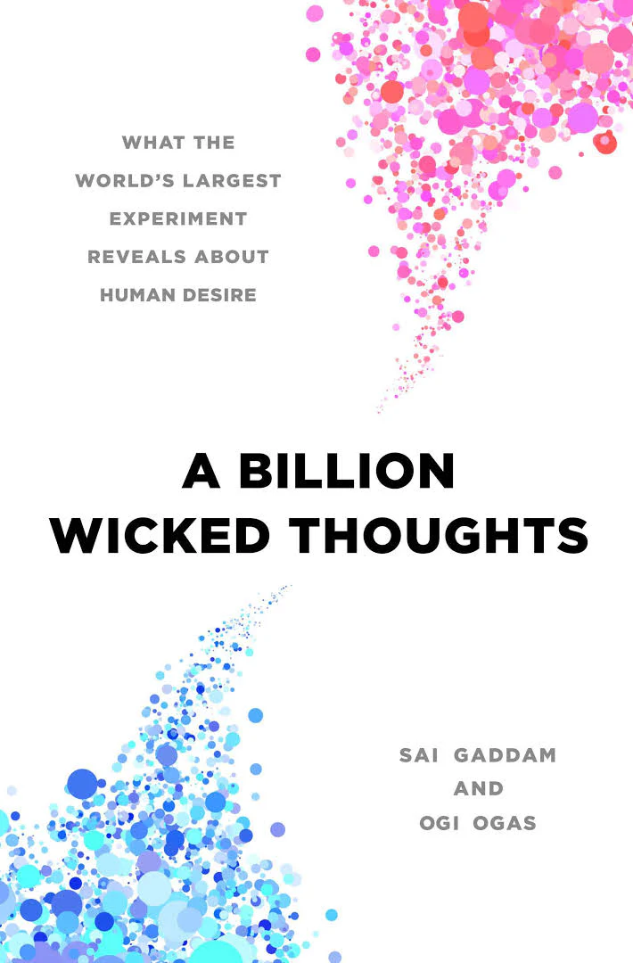 Book cover of 'A Billion Wicked Thoughts' with colorful dots and text on a white background