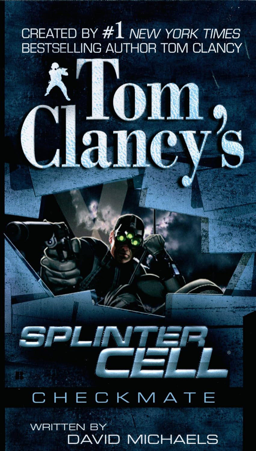 Book cover of 'Tom Clancy's Splinter Cell: Checkmate' featuring a character with a gun get this book in bangladesh from bookish wonderland