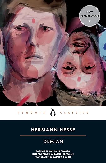Book cover of 'Demanian' by Hermann Hesse with artistic depiction of two faces. Bookish Wonderland serves readers throughout Bangladesh with books for study and leisure, making it simple to shop for online through online ordering with home delivery and clear print with strong binding.