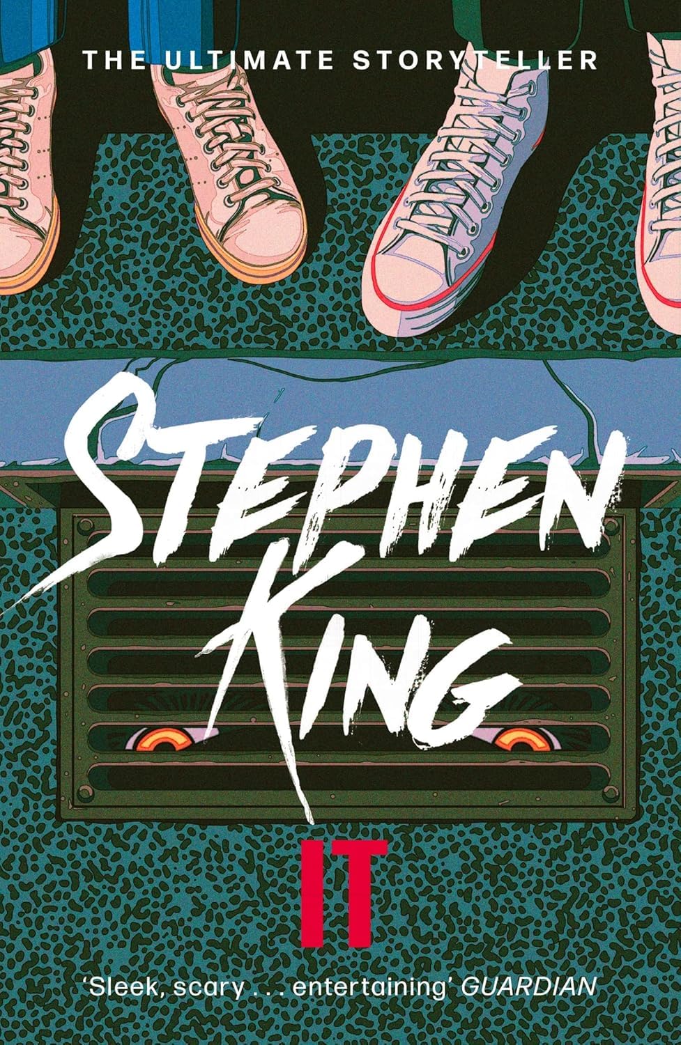 Book cover of 'It' by Stephen King featuring sneakers and a vent. Bookish Wonderland helps readers across Bangladesh purchase printed English books online with online ordering with home delivery and a focus on premium eye-soothing cream paper.