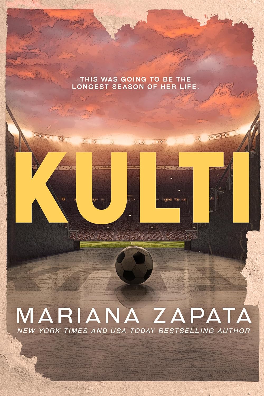 Book cover of 'Kulti' by Mariana Zapata with a stadium and sunset background. Online shoppers across Bangladesh can order books for everyday reading at Bookish Wonderland with online ordering with home delivery and editions featuring clear print with strong binding.