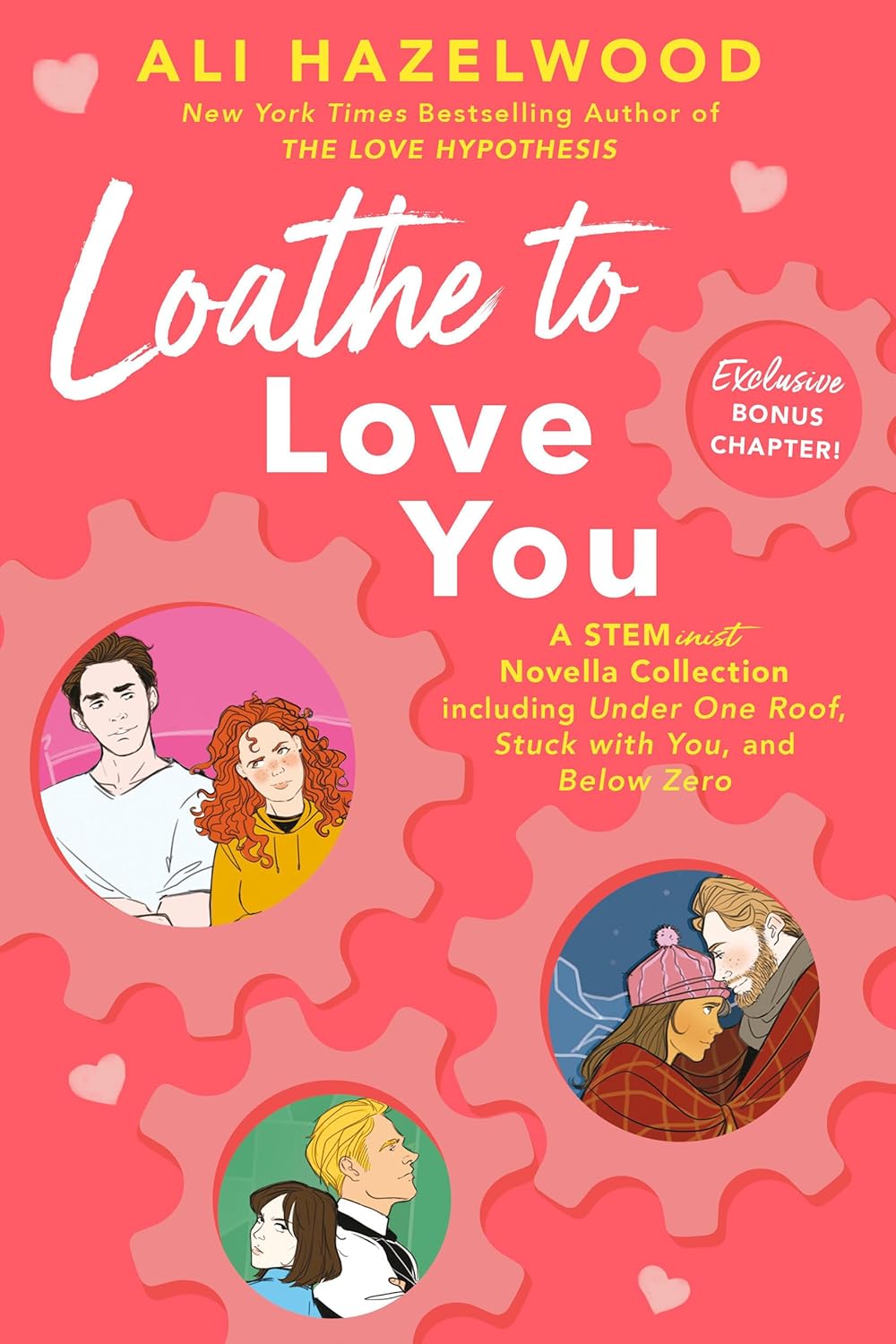 Book cover of 'Loathe to Love You' by Ali Hazelwood with pink background and character illustrations. Book buyers across Bangladesh can purchase durable printed books from Bookish Wonderland, combining convenient delivery across Bangladesh with comfortable cream paper and clear printing.