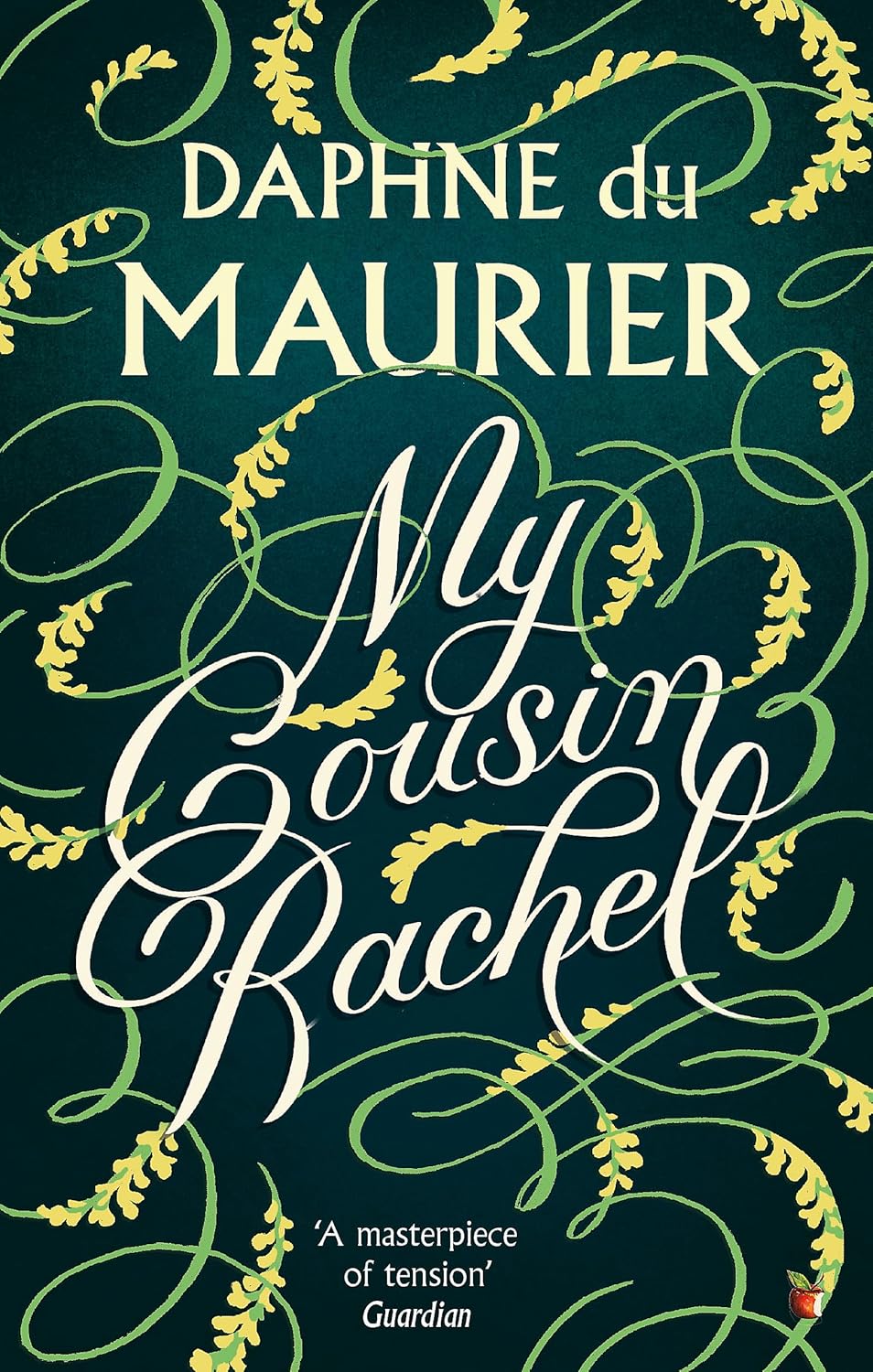 Book cover of 'My Cousin Rachel' by Daphne du Maurier with decorative text and green floral elements on a dark background. Bookish Wonderland provides a convenient way for readers across Bangladesh to shop for books for everyday reading with convenient delivery across Bangladesh and high-quality stitched and glue binding.