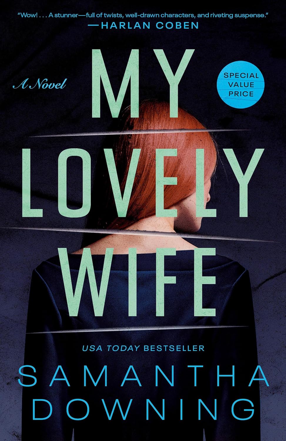 Book cover of 'My Lovely Wife' by Samantha Downing with a woman's silhouette and text. For online book buying throughout Bangladesh, Bookish Wonderland lets readers find durable printed books with convenient delivery across Bangladesh and attention to sharp text and durable binding.