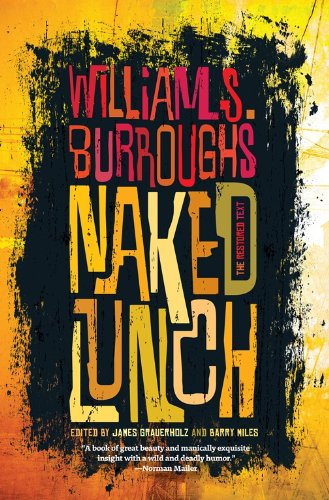 Book cover of 'Naked Lunch' by William S. Burroughs with a colorful abstract design. For customers across Bangladesh, Bookish Wonderland makes it easier to choose English books through delivery inside and outside Dhaka and comfortable cream paper and clear printing.