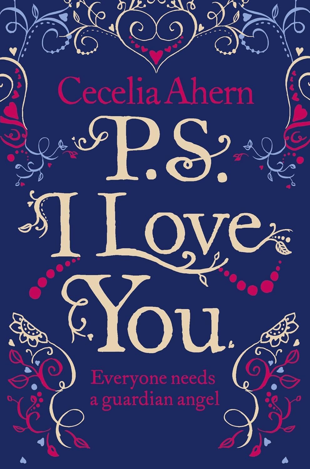 Book cover of 'P.S. I Love You' by Cecelia Ahern with decorative elements on a blue background. Online shoppers across Bangladesh can discover quality English books at Bookish Wonderland with fast delivery options in Dhaka and editions featuring durable stitched-and-glue binding.