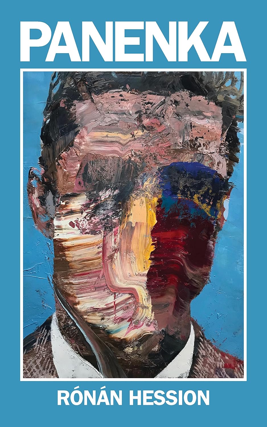 Book cover of 'Panenka' by Rónán Hession with a stylized portrait on a blue background. For online book buying across Bangladesh, Bookish Wonderland lets readers shop for books for study and leisure with online ordering with home delivery and attention to reader-friendly cream paper.