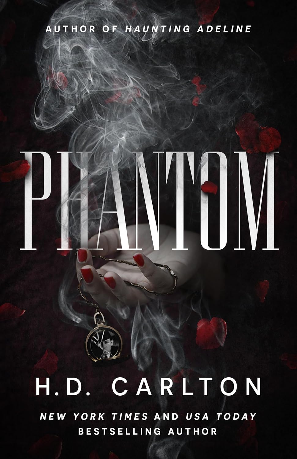 Book cover of 'Phantom' by H.D. Carlton with smoke and red roses on a dark background. Online shoppers across Bangladesh can find books for everyday reading at Bookish Wonderland with customer-friendly ordering and delivery and editions featuring durable stitched-and-glue binding.