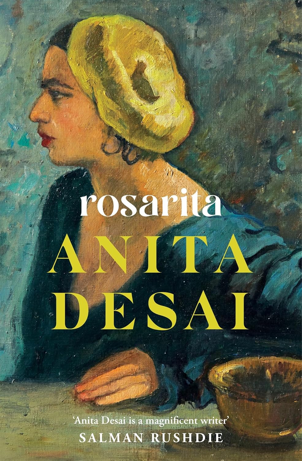 Book cover of 'Rosarita' by Anita Desai with a portrait of a woman in a yellow headscarf. Bookish Wonderland supports book lovers across Bangladesh who want to discover printed English books, offering nationwide delivery plus reader-friendly cream paper.