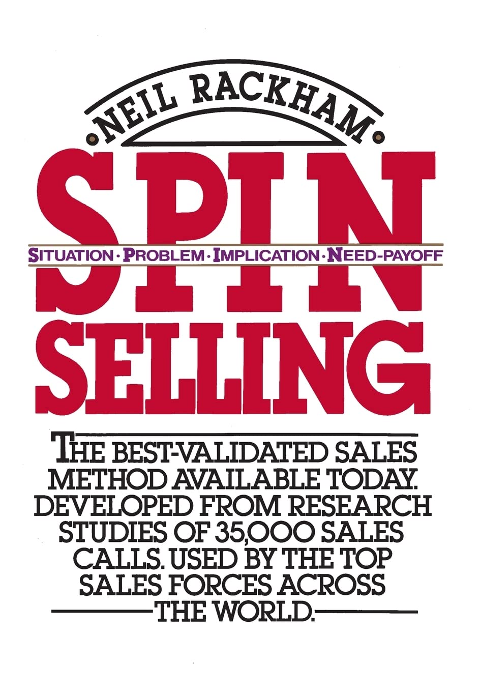 Book cover of 'Spin Selling' by Neil Rackham with red and black text on a white background. For online book buying throughout Bangladesh, Bookish Wonderland lets readers find durable printed books with convenient delivery across Bangladesh and attention to sharp text and durable binding.