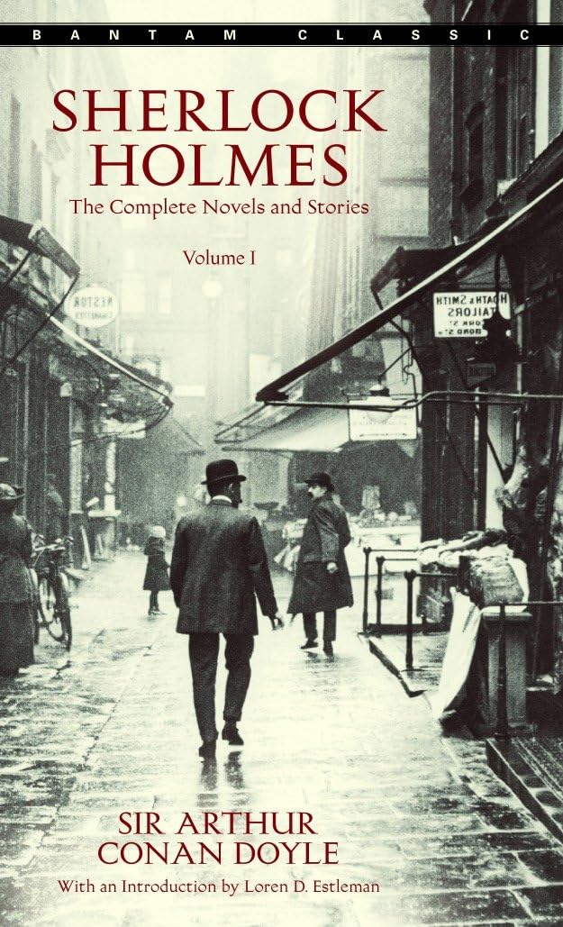 Book cover of 'Sherlock Holmes: The Complete Novels and Stories' by Sir Arthur Conan Doyle, featuring a vintage street scene. Book buyers across Bangladesh can purchase books for everyday reading from Bookish Wonderland, combining urgent delivery options in Dhaka with durable stitched-and-glue binding.
