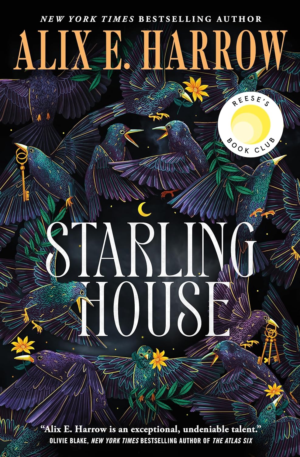 Book cover of 'Starling House' by Alix E. Harrow with illustrations of birds and flowers. Bookish Wonderland helps readers across Bangladesh buy printed English books online with Cash on Delivery across Bangladesh and a focus on durable stitched-and-glue binding.