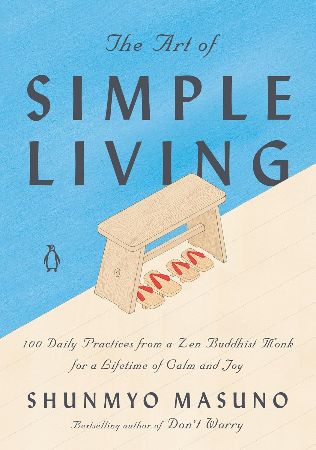 Book cover of 'The Art of Simple Living' by Shunmyo Masuno with a minimalist design. Book buyers across Bangladesh can purchase quality English books from Bookish Wonderland, combining online ordering with home delivery with high-quality stitched and glue binding.