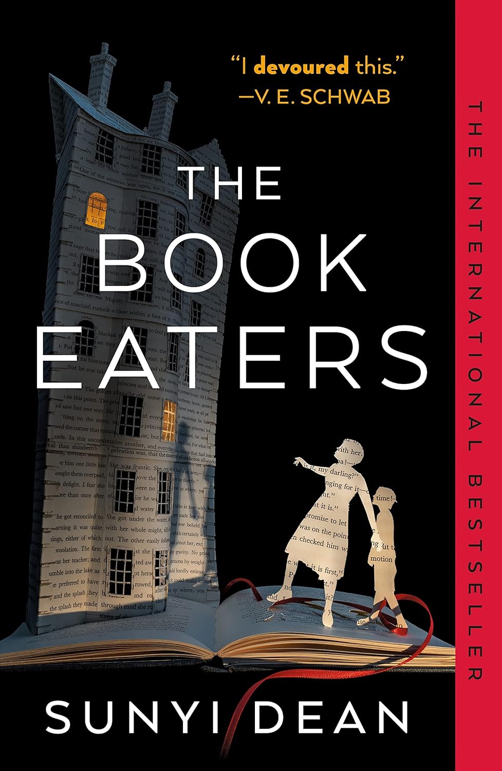 Book cover of 'The Book Eaters' with a house and paper dolls illustration. Readers across Bangladesh can order premium-quality books from Bookish Wonderland with nationwide delivery, while enjoying crystal-clear print.