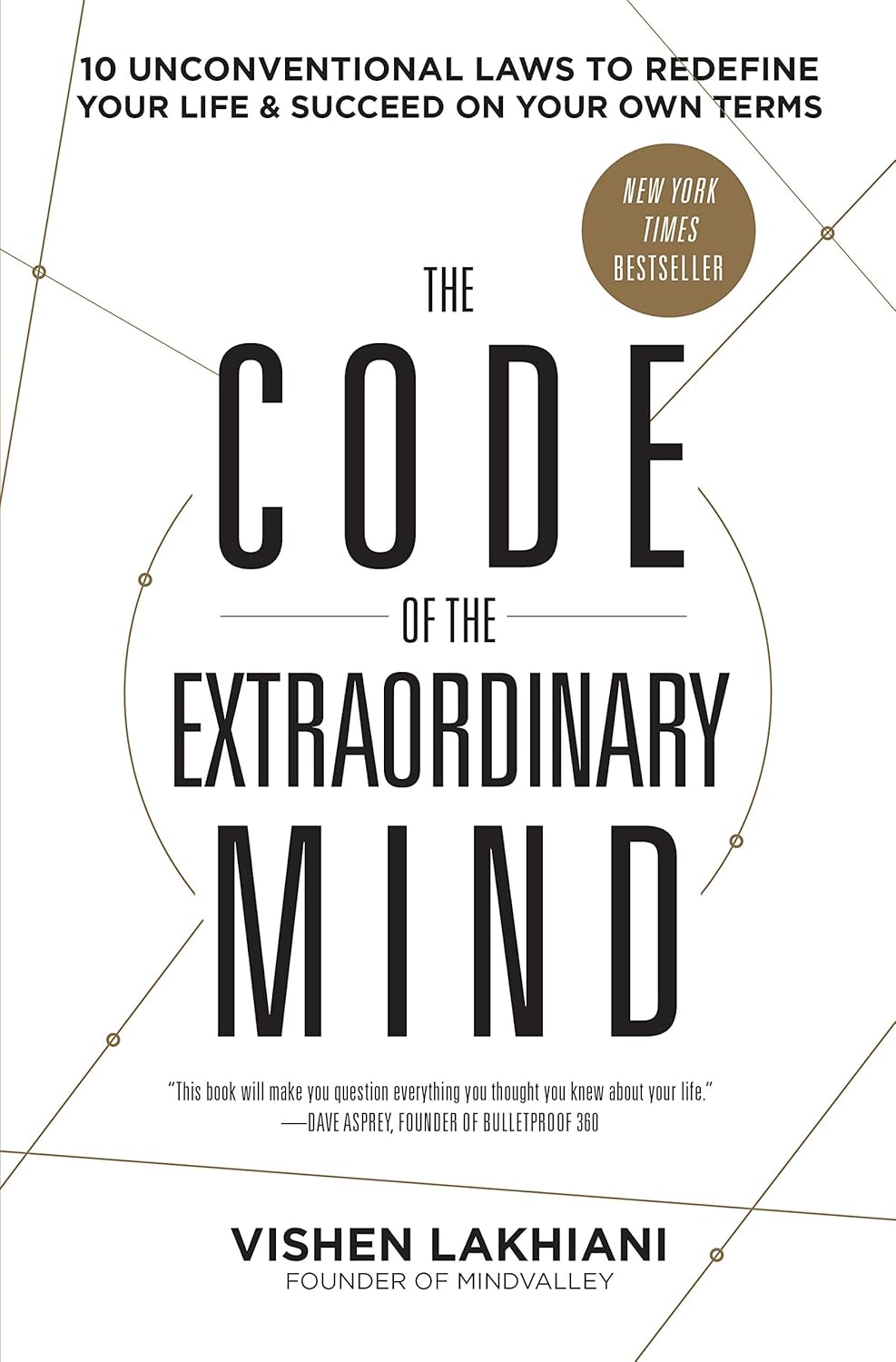 Book cover of 'The Code of the Extraordinary Mind' by Vishen Lakhiani with text about unconventional laws and success. Customers seeking English books across Bangladesh can shop for them through Bookish Wonderland, supported by Cash on Delivery across Bangladesh and reader-friendly cream paper.