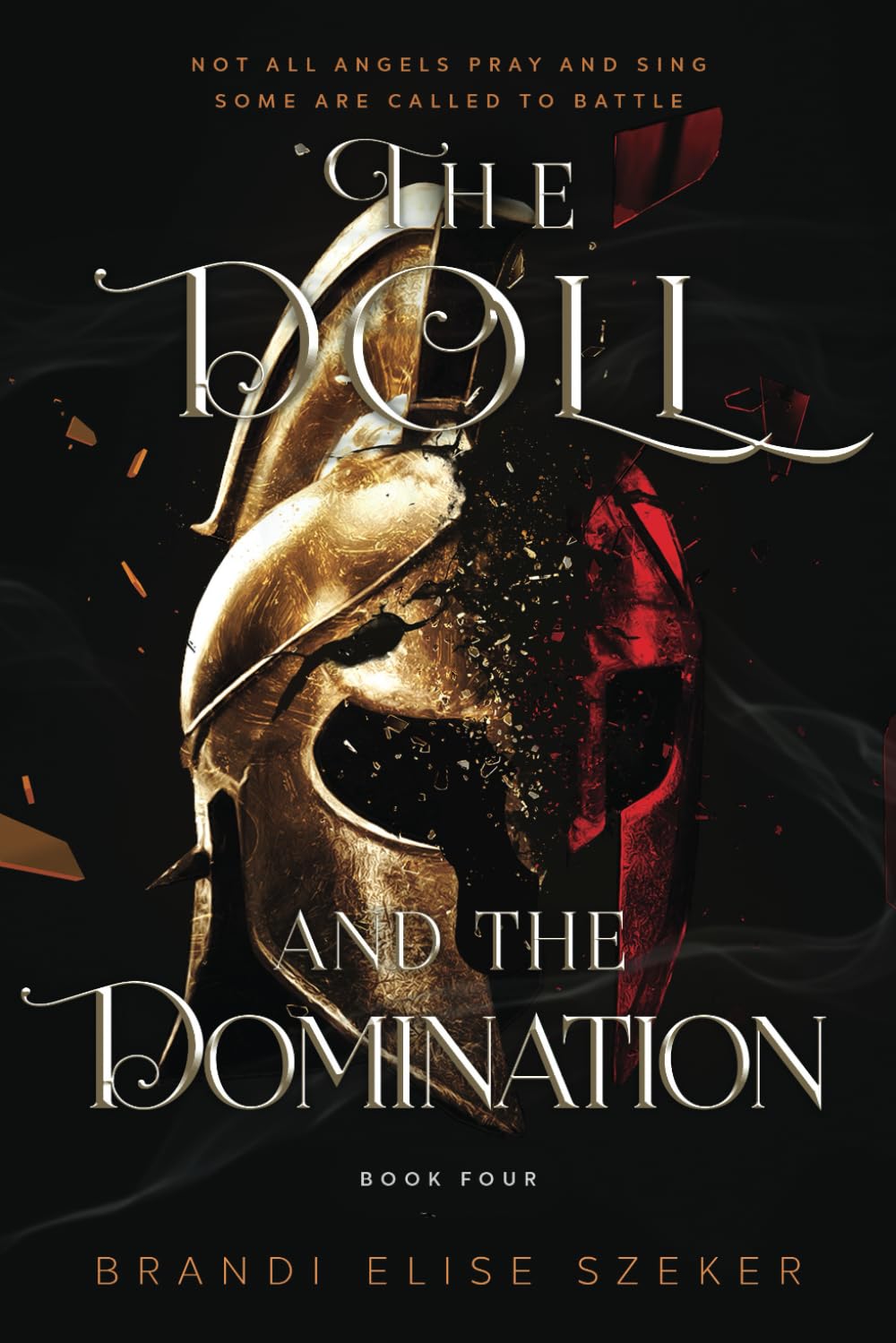 Book cover of 'The Doll and the Domination' with warrior helmets and dark background. Book buyers throughout Bangladesh can order printed English books from Bookish Wonderland, combining delivery inside and outside Dhaka with comfortable cream paper and clear printing.