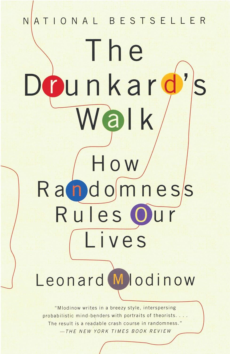 Book cover of 'The Drunkard's Walk' by Leonard Mlodinow with colorful text design on a beige background.For customers throughout Bangladesh, Bookish Wonderland makes it easier to buy premium-quality books through delivery inside and outside Dhaka and crystal-clear print.