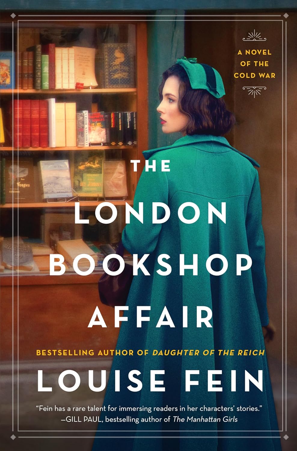 Book cover of 'The London Bookshop Affair' by Louise Fein, featuring a woman in a green coat and hat in a bookshop.Bookish Wonderland provides a convenient way for readers throughout Bangladesh to order quality English books with customer-friendly ordering and delivery and premium eye-soothing cream paper.
