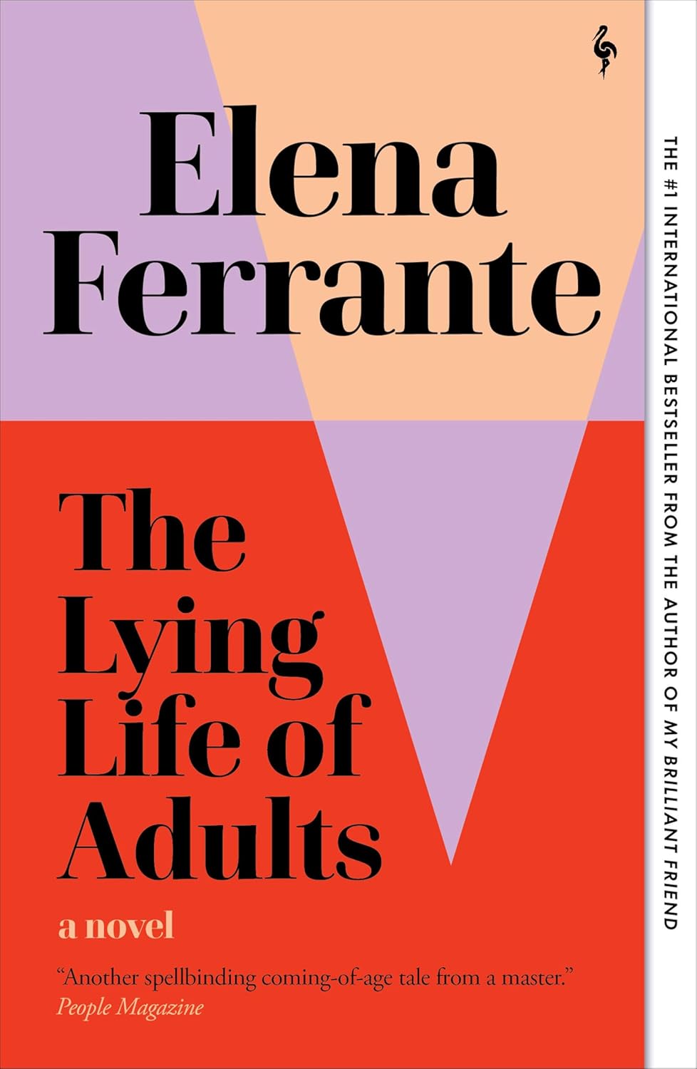 Book cover of 'The Lying Life of Adults' by Elena Ferrante with geometric shapes and text. Bookish Wonderland supports book lovers across Bangladesh who want to get premium-quality books, offering urgent delivery options in Dhaka plus premium eye-soothing cream paper.