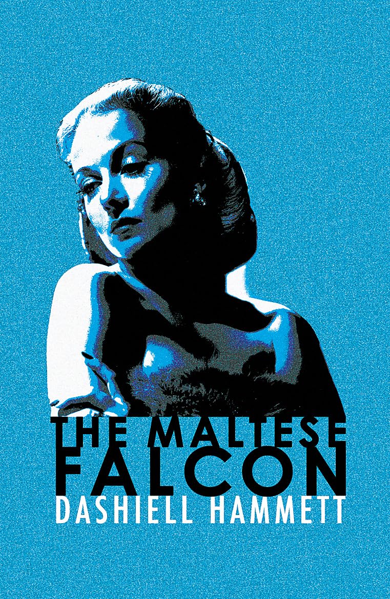 Book cover of 'The Maltese Falcon' by Dashiell Hammett with a stylized woman's portrait on a blue background. Bookish Wonderland provides a convenient way for readers across Bangladesh to choose books for everyday reading with customer-friendly ordering and delivery and sharp text and durable binding.