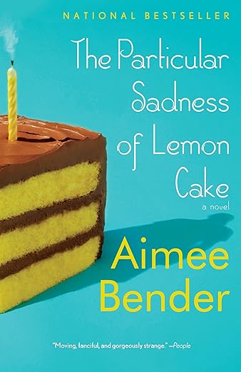 Book cover of 'The Particular Sadness of Lemon Cake' by Aimee Bender with a cake and candle on a blue background. Bookish Wonderland helps readers across Bangladesh choose durable printed books online with urgent delivery options in Dhaka and a focus on sharp text and durable binding.