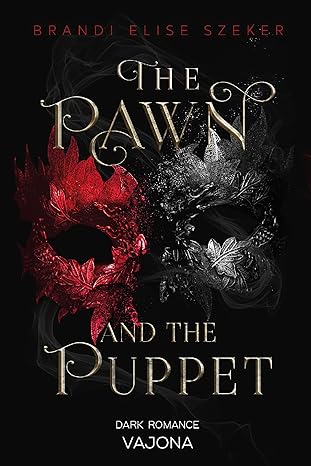 Book cover of 'The Pawn and the Puppet' with red and white masks on a dark background available in BD.