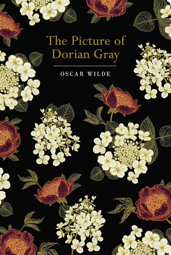 Book cover of 'The Picture of Dorian Gray' by Oscar Wilde with floral design on a black background. Bookish Wonderland helps readers across Bangladesh order reader-friendly printed books online with Cash on Delivery across Bangladesh and a focus on crystal-clear print.