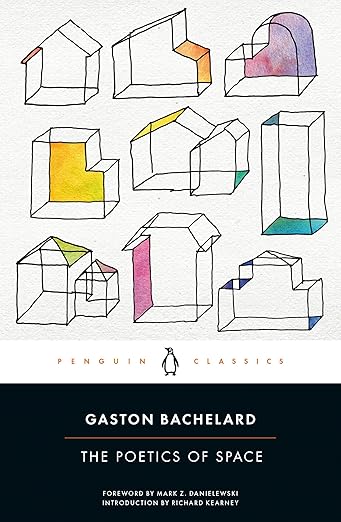 Book cover of 'The Poetics of Space' by Gaston Bachelard with geometric shapes and color swatches.Bookish Wonderland helps readers across Bangladesh discover durable printed books online with convenient delivery across Bangladesh and a focus on crystal-clear print.