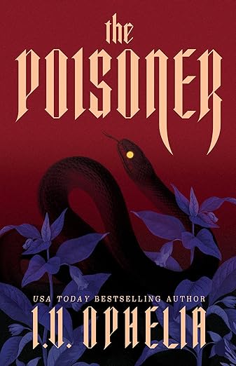Book cover of 'The Poisoner' with a snake and leaves on a red background. Book buyers throughout Bangladesh can shop for books for study and leisure from Bookish Wonderland, combining online ordering with home delivery with premium eye-soothing cream paper.