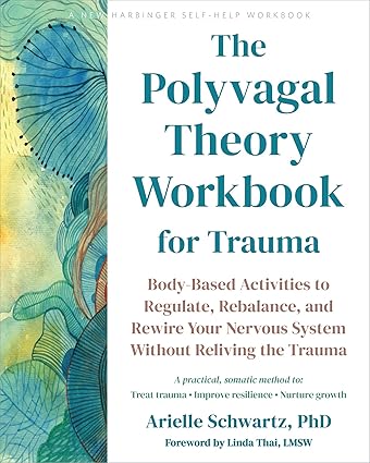Book cover of 'The Polyvagal Theory Workbook for Trauma' with a colorful abstract design on the left side.Book buyers throughout Bangladesh can purchase books for study and leisure from Bookish Wonderland, combining online ordering with home delivery with comfortable cream paper and clear printing.