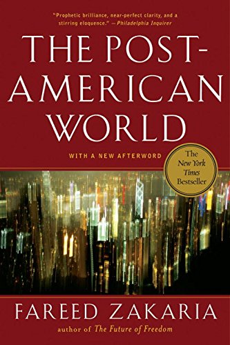 Book cover of 'The Post-American World' by Fareed Zakaria with a cityscape background. Book buyers throughout Bangladesh can order books for study and leisure from Bookish Wonderland, combining customer-friendly ordering and delivery with crystal-clear print.