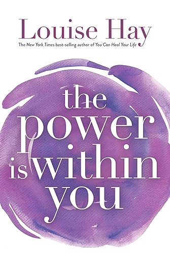 Book cover of 'The Power Is Within You' by Louise Hay with a purple watercolor design. Book buyers throughout Bangladesh can find printed English books from Bookish Wonderland, combining online ordering with home delivery with crystal-clear print.
