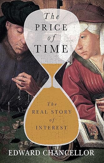 Book cover of 'The Price of Time' by Edward Chancellor with vintage-style illustration of two people and an hourglass. Book buyers throughout Bangladesh can buy premium-quality books from Bookish Wonderland, combining fast delivery options in Dhaka with comfortable cream paper and clear printing.