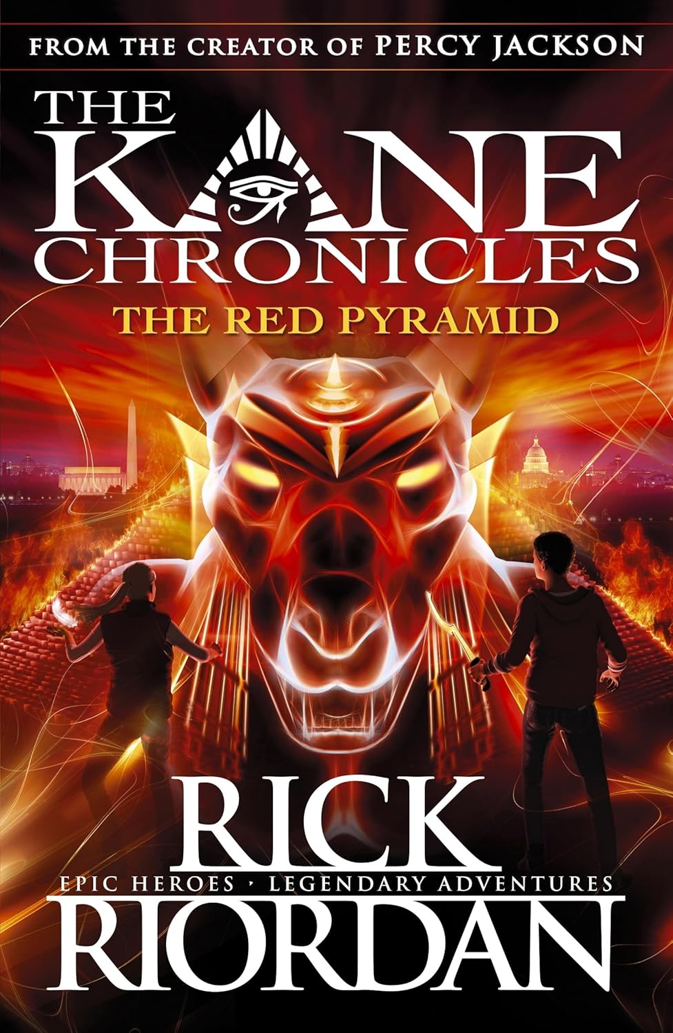 The Red Pyramid by Rick Riordan (The Kane Chronicles Book 1 of 3) fantasy adventure book with Egyptian mythology