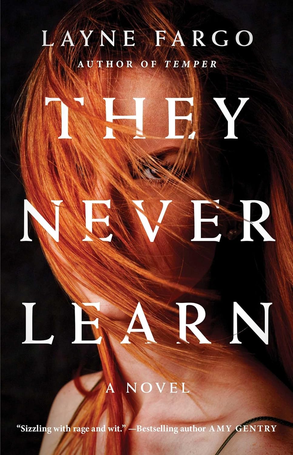 Book cover of 'They Never Learn' by Layne Fargo with a blurred face and flowing hair. Bookish Wonderland serves readers across Bangladesh with durable printed books, making it simple to choose online through delivery inside and outside Dhaka and clear print with strong binding.