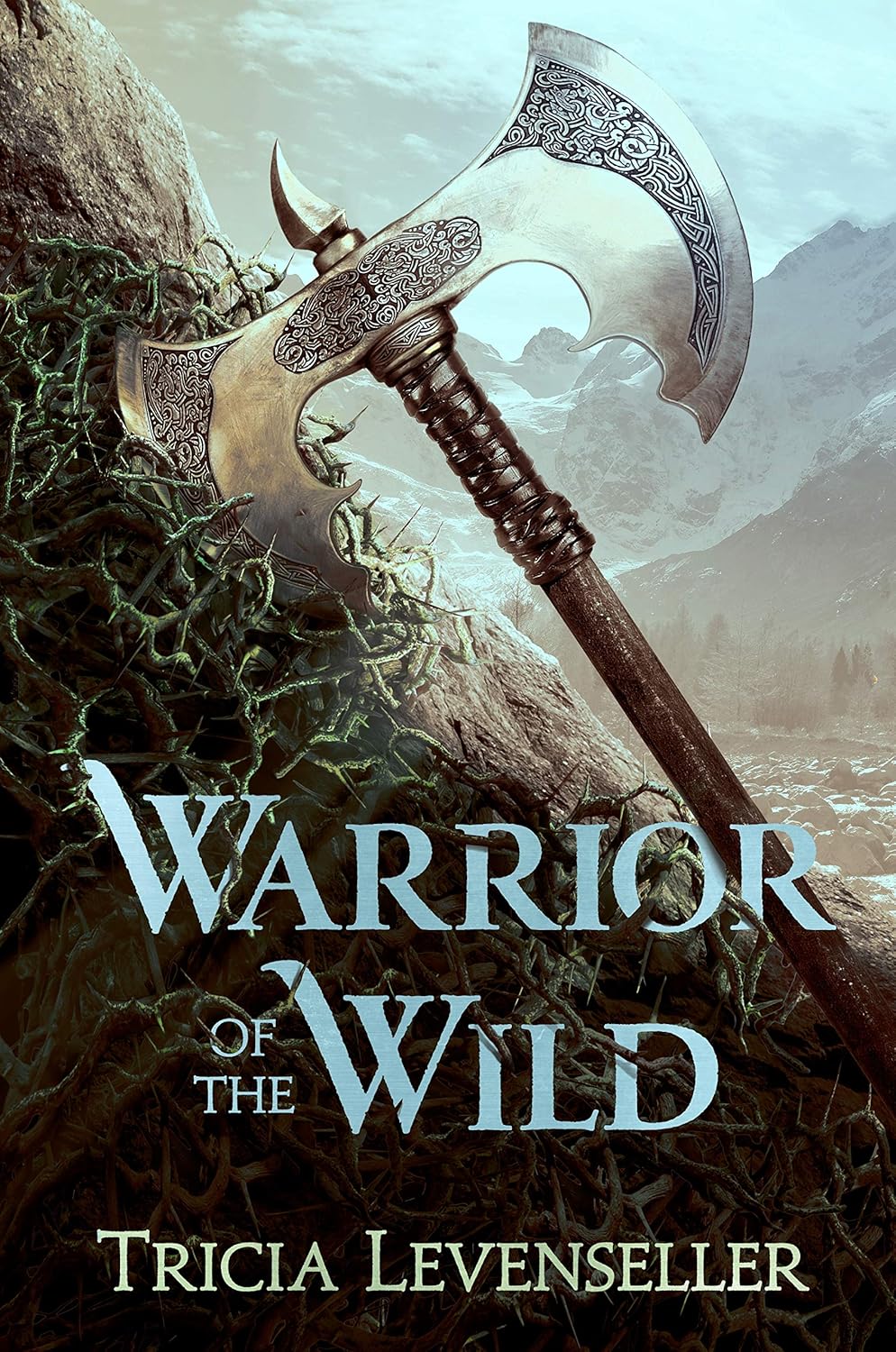 Book cover of 'Warrior of the Wild' with a decorative axe on a natural background. Bookish Wonderland helps readers discover new books in Bangladesh.