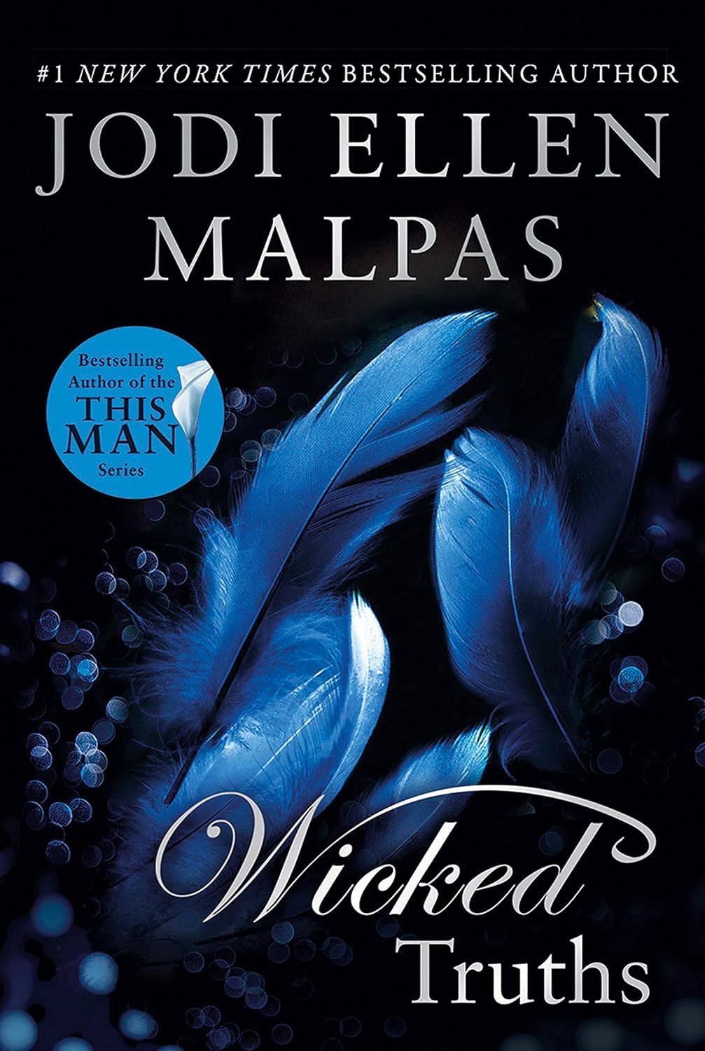 Book cover of 'Wicked Truths' by Jodi Ellen Malpas with blue feathers and dark background price in bangladesh at bookish wonderland