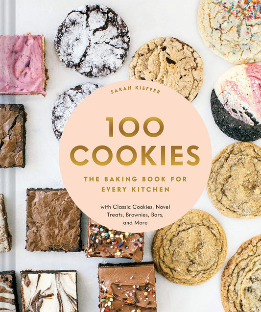 Book cover of '100 Cookies' with various cookies displayed on a white background book in bd