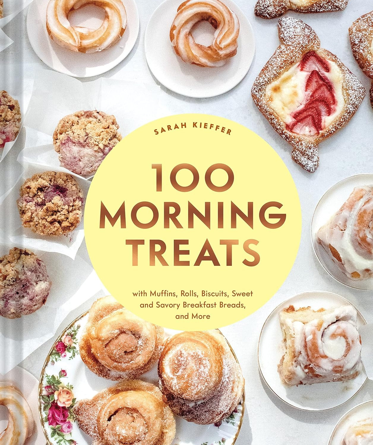 Book cover of '100 Morning Treats' with various pastries on a white background book in bd