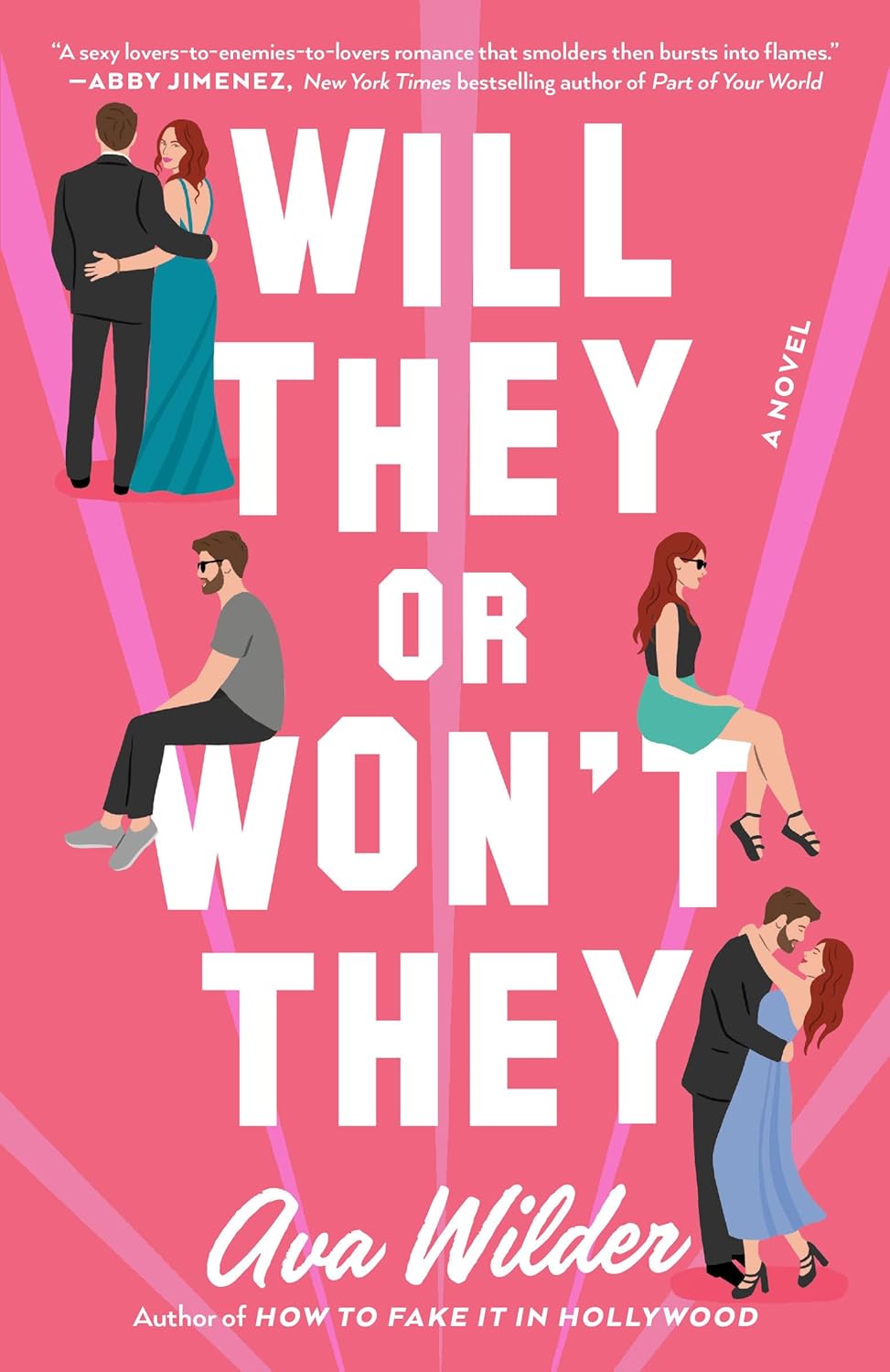 Book cover of 'Will They or Won't They' with couples on a pink background book in Dhaka