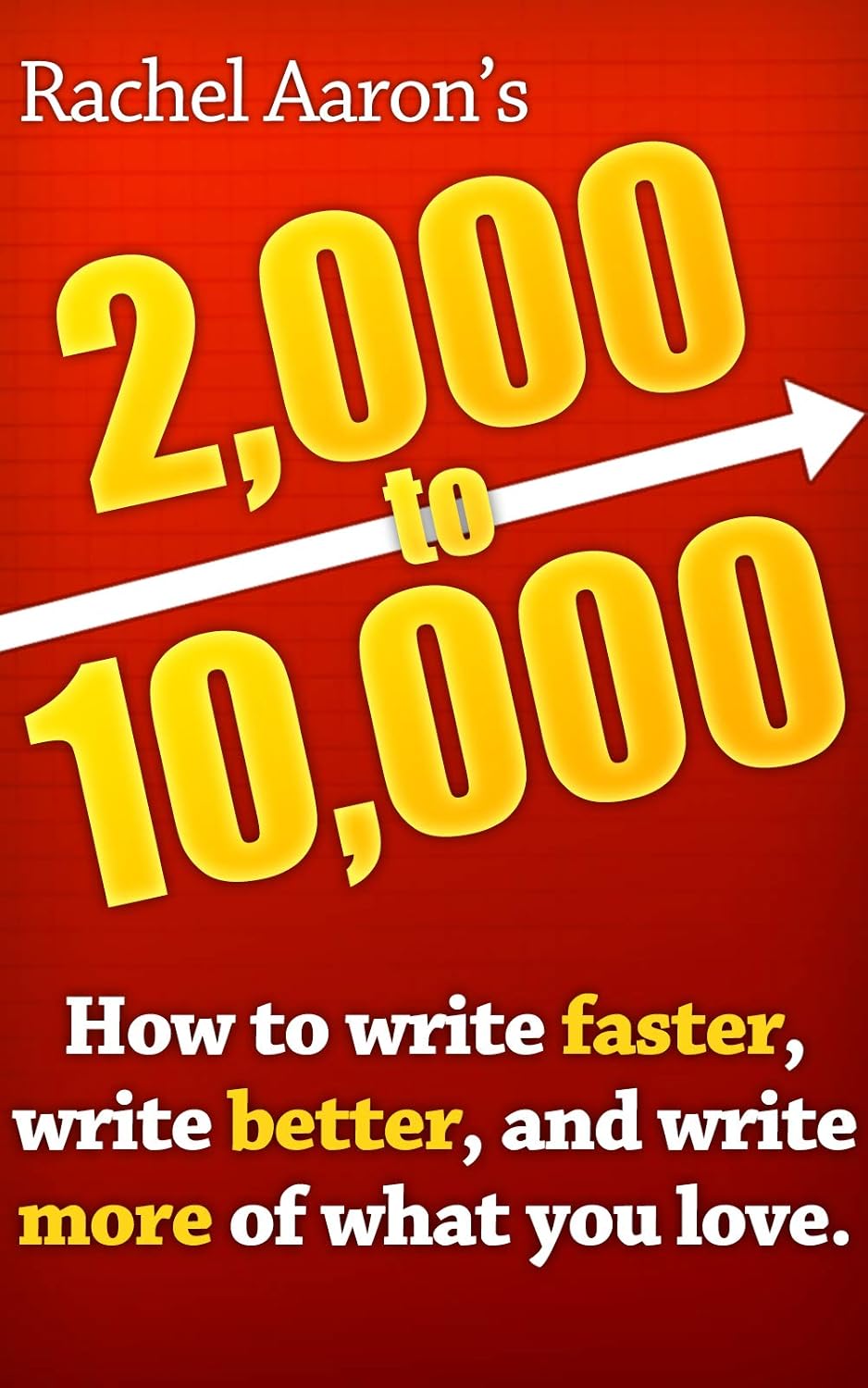 Book cover of '2,000 to 10,000' by Rachel Aaron with a red background and yellow text. Price in bd