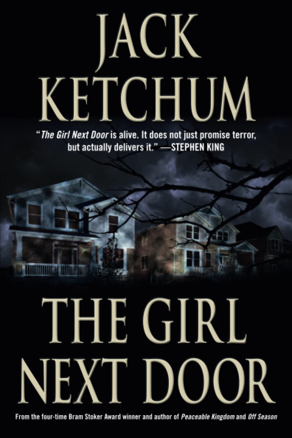 Book cover of 'The Girl Next Door' by Jack Ketchum with a dark house silhouette.Customers seeking premium-quality books throughout Bangladesh can order them through Bookish Wonderland, supported by fast delivery options in Dhaka and durable stitched-and-glue binding.