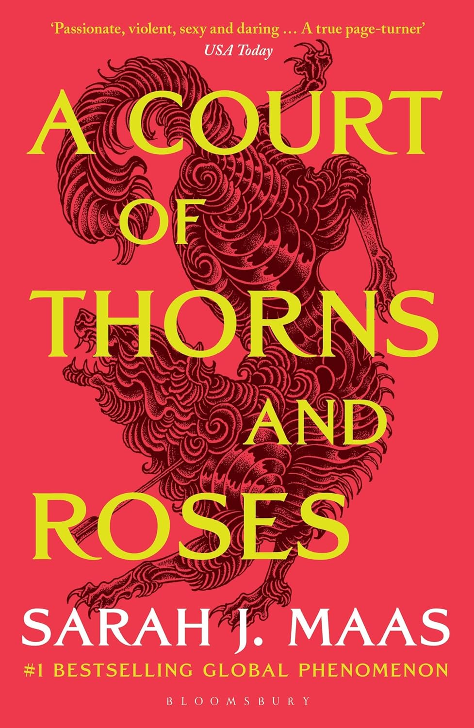 A Court of Thorns and Roses book cover by Sarah J. Maas, ACOTAR Book 1 fantasy romance featuring Feyre, fae magic, and the world of Prythian