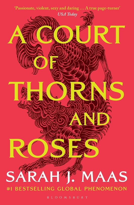 A Court of Thorns and Roses book cover by Sarah J. Maas, ACOTAR Book 1 fantasy romance featuring Feyre, fae magic, and the world of Prythian