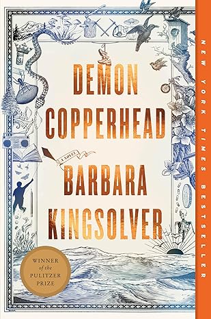 Book cover of 'Demon Copperhead' by Barbara Kingsolver with decorative elements and a gold badge. Bookish Wonderland serves readers throughout Bangladesh with books for everyday reading, making it simple to shop for online through customer-friendly ordering and delivery and premium eye-soothing cream paper.
