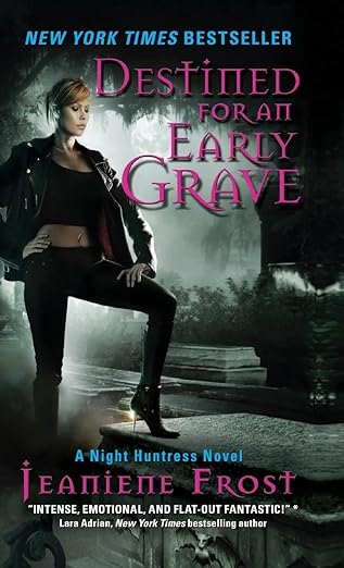 Book cover of 'Destined for an Early Grave' by Jeaniene Frost with a woman in a dark outfit. Best quality in Bangladesh.