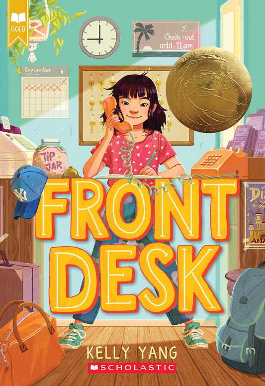 Book cover of 'Front Desk' by Kelly Yang with a girl at a desk in a classroom setting. The largest online bookshop in Bangladesh.