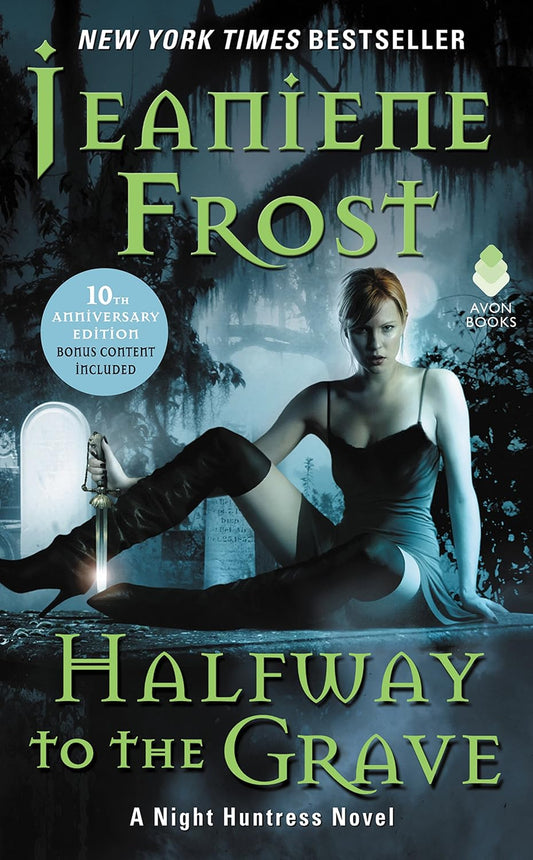 Book cover of 'Halfway to the Grave' by Jeaniene Frost with a woman holding a sword. Best Book quality in Bangladesh.