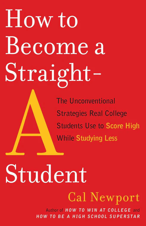 Book cover of 'How to Become a Straight-A Student' with red background and yellow and white text. Bookish Wonderland provides a convenient way for readers throughout Bangladesh to order printed English books with online ordering with home delivery and clear print with strong binding.