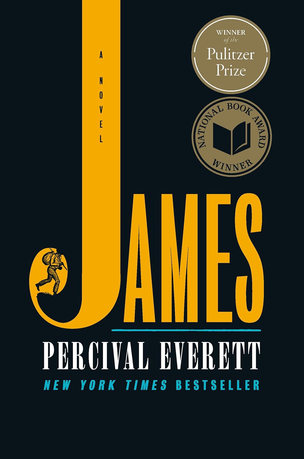 Book cover of 'J' by Percival Everett with awards on a black background. Bookish Wonderland helps readers across Bangladesh discover durable printed books online with Cash on Delivery across Bangladesh and a focus on comfortable cream paper and clear printing.